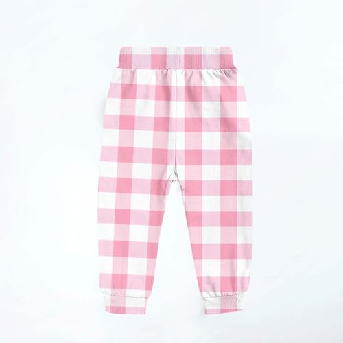 Girls Boys Plaid Joggers Casual Christmas Sweatpants Loose Elastic Waist Athletic Track Pants with Pockets for 2-13 Years4