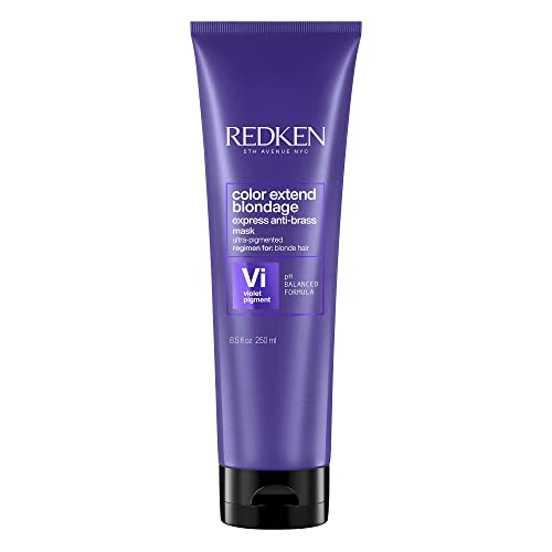 Redken | Hair Mask, For Blonde Hair, Violet Pigment, Reduces Brassiness, Color Extend Blondage Express Anti-Brass, 250 ml