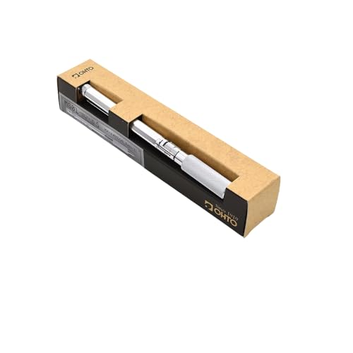 Image of OHTO MS01 0.5mm Mechanical Pencil - Precision Metal Drafting Pencil with Adjustable Lead Control, Knurled Grip & Durable Aluminum Silver Body | Made in Japan