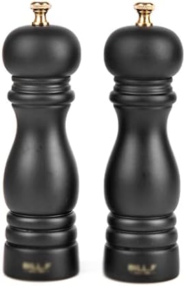 Wood Salt and Pepper Mills, Grinders, Shakers with Adjustable Ceramic Rotor- 7 Inch image 2