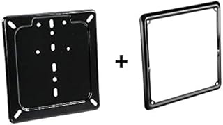 AMAS The Best KIT PORTATARGA+CORNICE EUROPEO MOTOCICLI ACCIAIO INOX MADE IN ITALY NUOVO CODICE DELLA STRADA (nero)