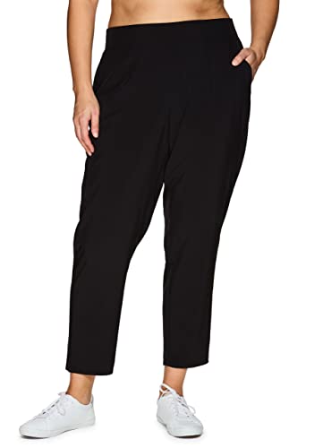 RBX Women's Plus Size Ankle Pant with Pockets Lightweight Quick Drying Woven Weekend Pants4