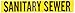 Brady 7251-1 14" Width x 2-1/4" Height, B-946 High Performance Vinyl, Black on Yellow Self-Sticking Vinyl Pipe Marker, Legend "Sanitary Sewer"