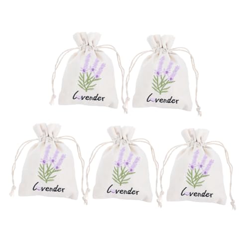 Sosoport 5pcs Drawstring Cloth Pouches for Jewelry Wedding Favors and Fragrance Storage Infused Aroma for Closets Drawers and Car Decorations