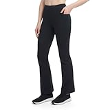 Jockey Women's Active Nylon Yoga Pants with Pocket Deep Black