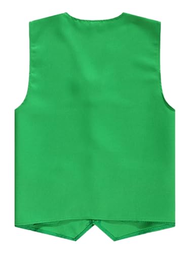 Kids Boys Girls Volunteer Waistcoat Solid Button Down Activity Vest Waiter Bartender Work Wear2