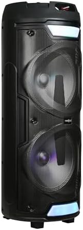 FRONTECH Bluster Wireless Bluetooth 120W 5.0 Trolley Speaker with RGB Party Lights, Dual Wireless Mic, 1.0 Channel (Black, SW-0201)