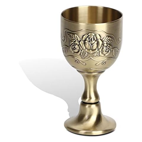 Weinkelch, Vintage Kupfer Weinbecher Europäischer Kelch Geschenk Home Decoration Cover