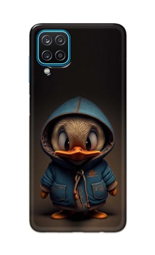 Image of PRINTFIDAA Printed Hard Back Cover Case for Samsung Galaxy A12 | M12 | F12 Back Cover (Animated Duck) -112