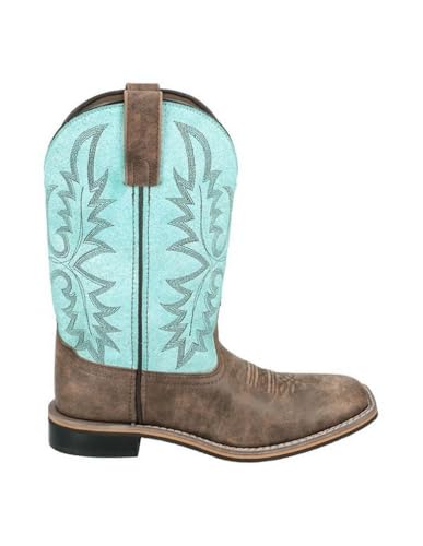 Smoky Mountain Western Boots Womens Rustic Rider Brown Turquoise 64083