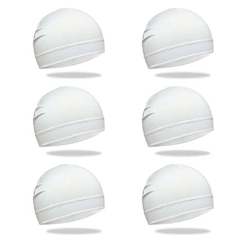 Image of 6 Pcs Skull Cap Sweat Wicking Helmet Liner Breathable Cycling Beanie Running Sports Hat Cooling Head Wraps for Men