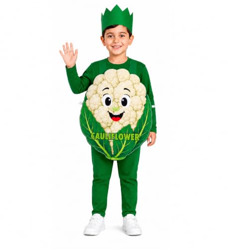 Image of Raj Costume Kids Fruit & Vegetable Fancy Dress Costume | Soft Felt Fruit and Vegetable Cutout Costume for Boys & Girls | School Annual Function