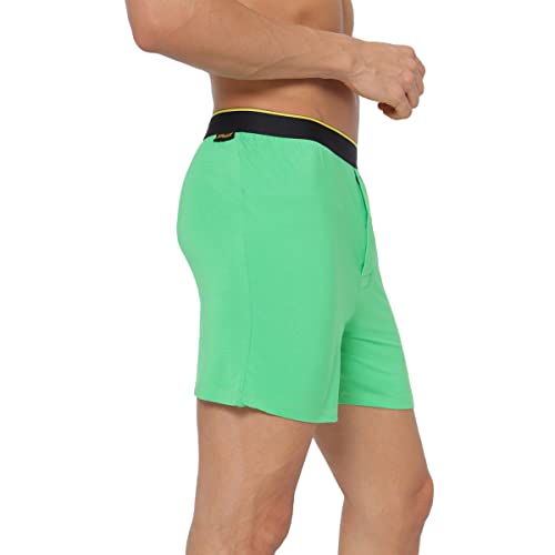 Image of Bummer Men's Modal Boxers (Pack of 1) (BOMD01L Midori Dark Green L)