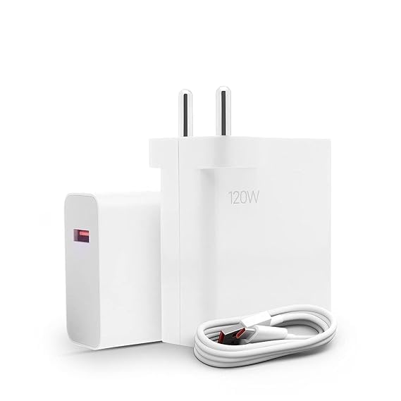 Image of 120W Super-Turbo Hyper Charging Combo For Xiaomi Redmi Note 9 /9 Power /9 Prime /Note 10 /Poco M2 Pro /Note 7 Pro /Note 9 Pro /Note 8 /Note 7 /Mi A1 /Mi A2 /Mi A3,Usb Type C,White(Fix16)