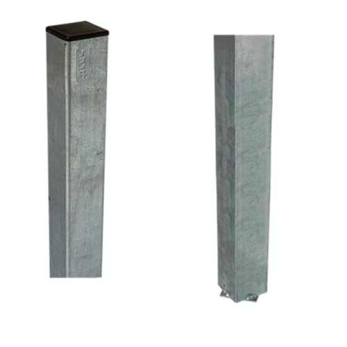 Postes de acero galvanizado 45 x 45 mm x 186 cm para hormigón