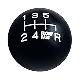 DEWHEL Black/White 200 Grams Weighted Aluminum Fing Fast Shift Knob 6 Speed Short Throw Shifter Knob...