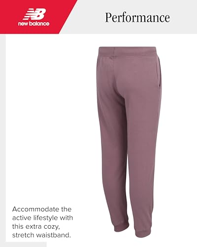 Image of New Balance Girls Sweatpants, Fleece Joggers, Drawstring Waist & Pockets