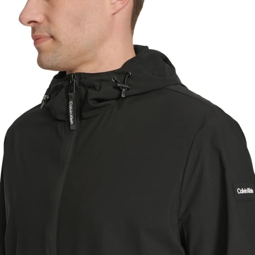 Calvin Klein Men’s Full Zip Hooded Windbreaker Jacket - Lightweight Two Front Zip Pockets4