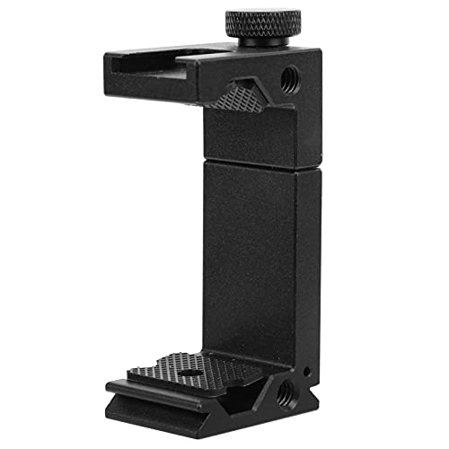 Soporte Universal para trípode para teléfono Inteligente |Abrazadera de teléfono Ajustable de 6,5 a 9,5 cm para vídeo Seguro |Zapata fría y Tornillo de 1/4 de Pulgada para