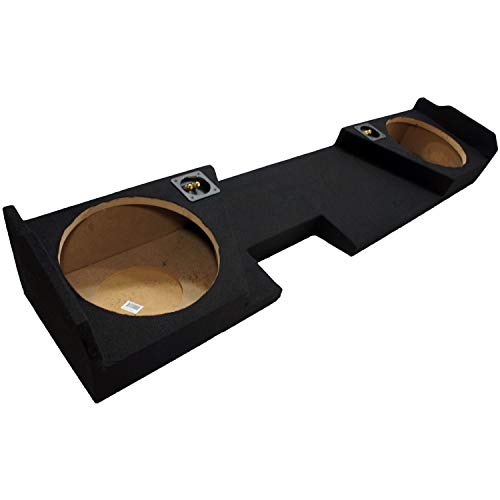 Compatible with 2014 - UP Chevy Silverado Double Cab Truck Dual 12" Sub Box Subwoofer Enclosure