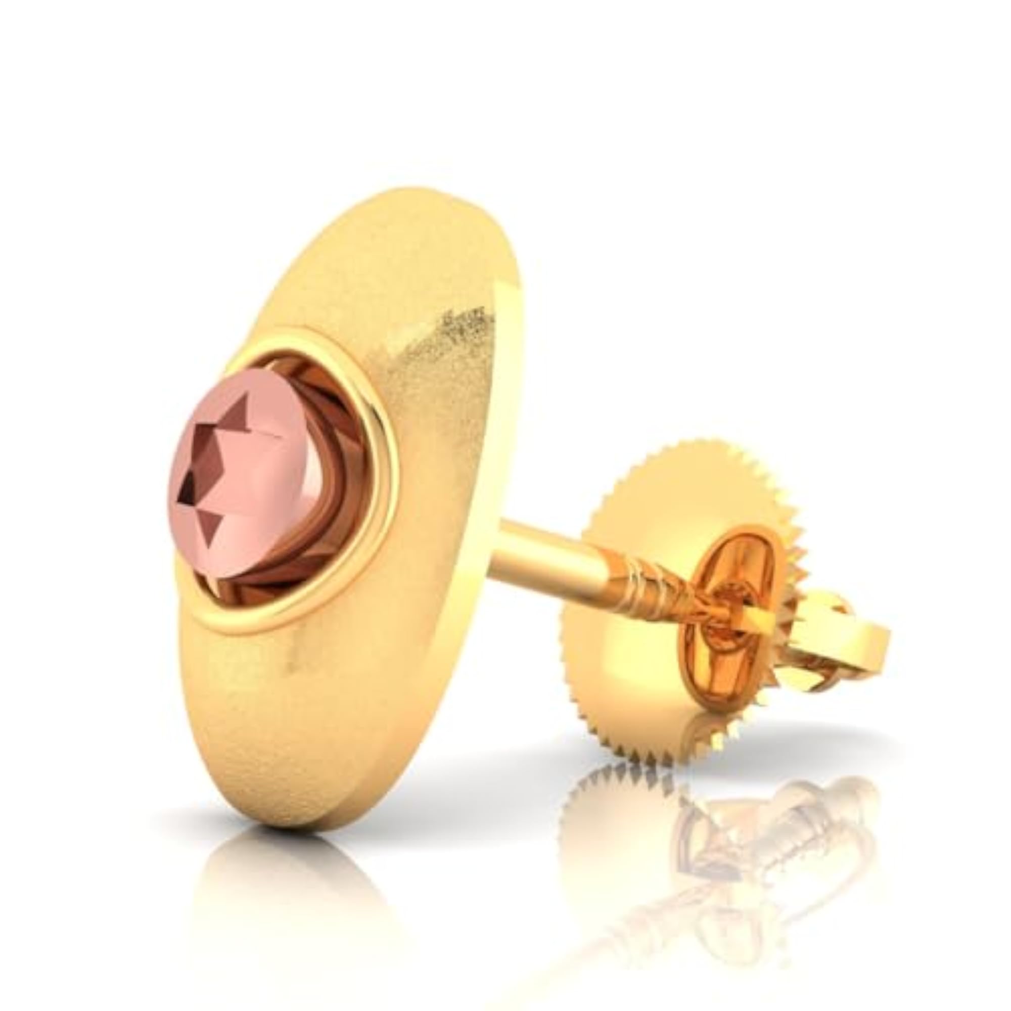 Men's 18KT Yellow Gold Minimalist Stud Earring