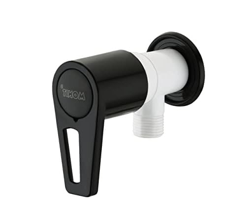 Image of MONIT Plastic Brushed Water Tap /Pillar Cocke for Wash Basin /Plastic Piller Bib Cock /S Tsink /Bathroom Bibcock (Angle Cocke Tap)