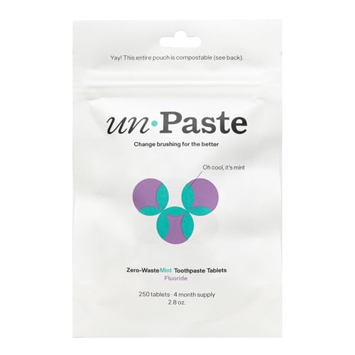 Unpaste Fluoride Toothpaste Tablets, Mint, Nano Hydroxyapatite, Xylitol Free, Travel Friendly...