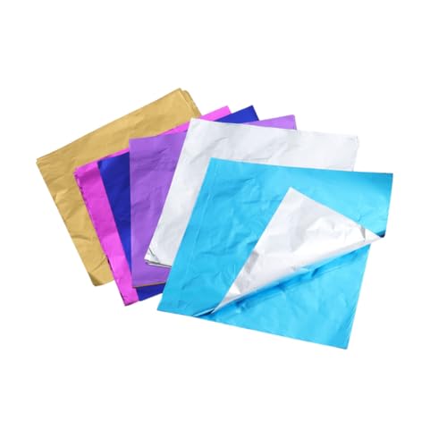 CIYODO 200 Unidades De Papel De Aluminio Para Envolver Chocolate Confitería Papel De De Colores Brillantes Color Aleatorio
