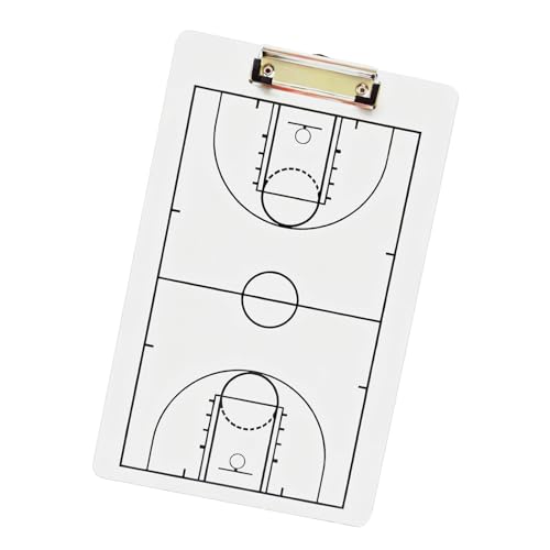 Trocken abwischbares Klemmbrett – PVC-Whiteboard, 35 x 22 cm, doppelseitiges Spielbuch, Sport-Trainingsbrett | Tragbarer Taktikplaner für Basketball, Fußball,
