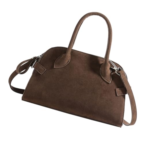 Sac à bandoulière femme polyuréthane tendance bohème café