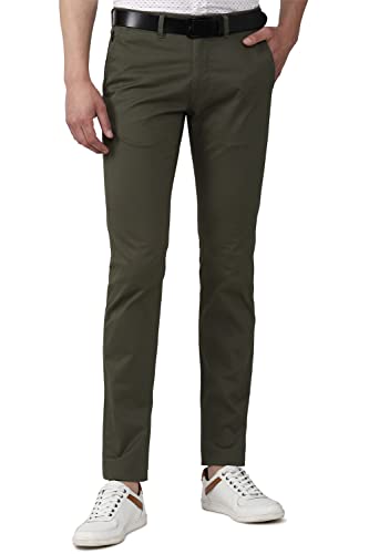 Image of Van Heusen Men's Mid Rise Regular Fit Ankle-Length Twill Chinos