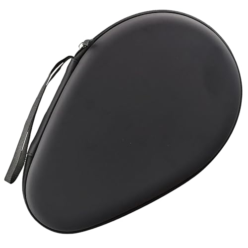 Miayaya Table Tennis Racket Case Ping Pong Paddle Case Storage Pocket Hard Cover Large Capacity Container Bag Gourd Shape for Sports Accessories Texture (Black)