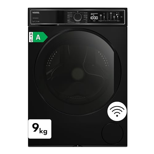 VESTEL WMI 99342 MB WIFI Waschmaschine Frontlader, 9 kg, 1400 U/min, Inverter-Motor, Dampf, WiFi, AquaStop+Switch, Matts...
