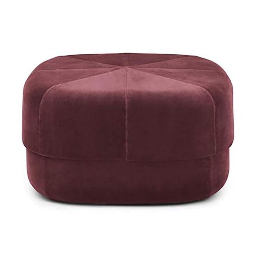 Ottoman Foot Stool Round, Footstool Pouf Upholstered Foot Pouffe - Low Pouffe Sofa Stool - Velvet Seat for Living Room
