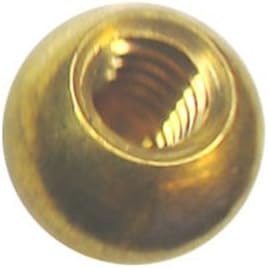 Five 1/2" Dia. Threaded 1/4-20 Brass Balls drilled tapped lamp finials