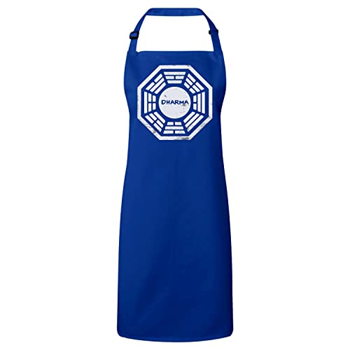 Tablier cuisine Dharma Initiative bleu geek série télévisée et film culte