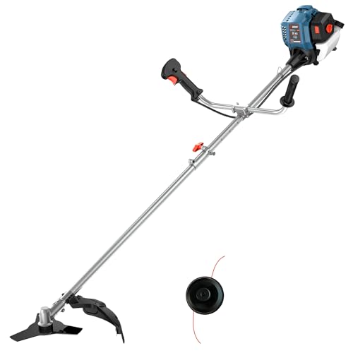 SENIX GTBCU4QL-M 4QL 31 cc Gas Brush Cutter, 4-Cycle String Trimmer and Edger Lawn Tool with Straight Shaft, Front D-Handle, Bump Feed, 17.7 Inch Cutting Width