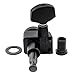 Musiclily Pro 6-in-line 2-pins Full Metal Guitar Locking Tuners Machine Heads Tuning Pegs Keys Set for Fender Strat/Tele Style Electric Guitar, Black