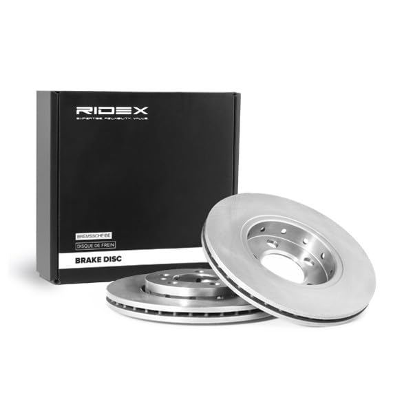 2x RIDEX Disco de freno Delantero Ø255,7mm Altura: 36,7mm Espesor: 22mm Corona de Agujeros - Ø: 100mm ventilado 82B0004