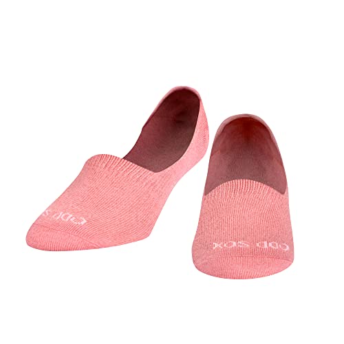 Image of Odd Sox - Basix Unisex Medium No Show Socks - Cotton Blend Low Profile - Heather Colors - Breathable Everyday Comfort