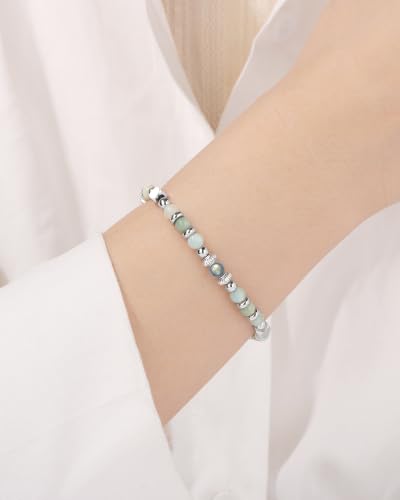 Image of JoycuFF ๐๐ถ๐ณ๐๐ ๐ณ๐ผ๐ฟ ๐ช๐ผ๐บ๐ฒ๐ป ๐ ๐ผ๐ผ๐ป๐๐๐ผ๐ป๐ฒ ๐๐ฟ๐ฎ๐ฐ๐ฒ๐น๐ฒ๐ Amazonite Colorful Imperial Jasper Stainless Steel Beads Bracelets, Graduation Christmas Valentines Mothers Day Birthday Gifts