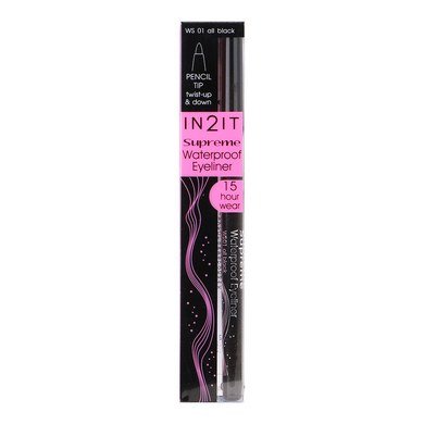 IN2IT Supreme Pencil Waterproof Eyeliner 15 Hour Wear #01 All Black