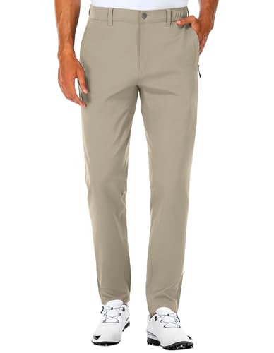 Image of SPECIALMAGIC Golf Pants Men Stretch Slim fit Hiking Pants Lightweight Dress Casual Tapered Zipper Pockets