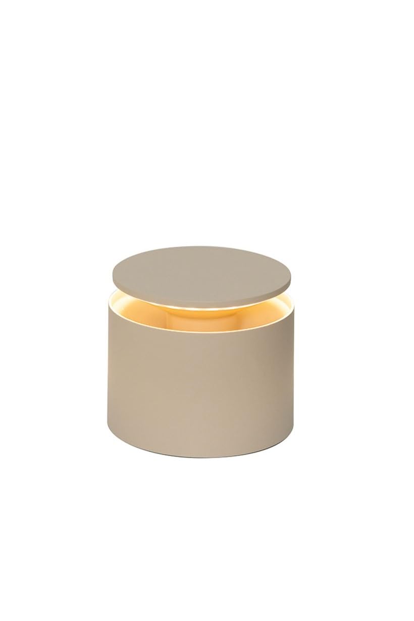 Zafferano Pushup Pro Table Lamp (Color: Sand) in Aluminum, IP54 Protection, Indoor/Outdoor use, Contact Charging Base Included, 3.1"/3.9"-image-36