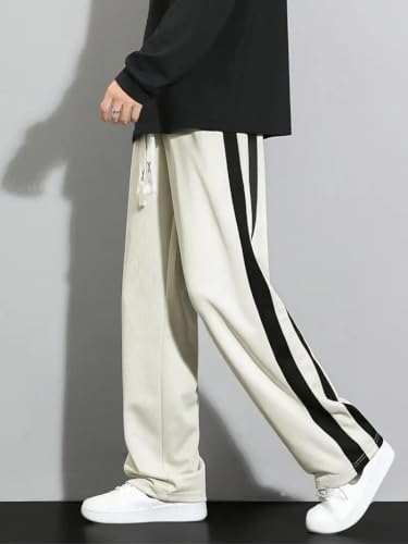 Image of FN3 Men's Cotton Blend Cargo Track Pants - Loose Fit Joggers for Men | Korean Style Travel & Lounge Wear with Pockets