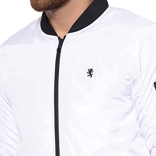 Image of Red Tape Men White Bomber Jacket
