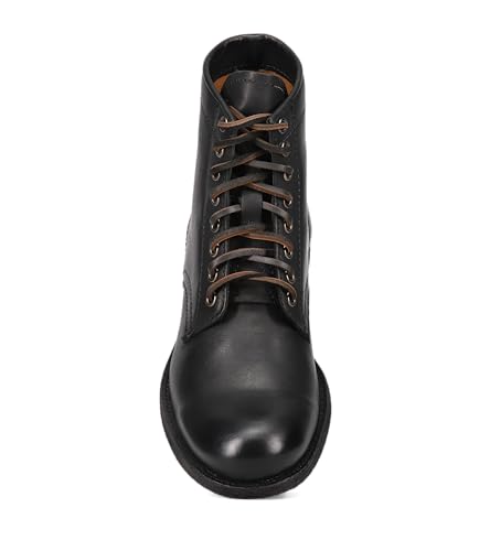 Image of Frye Tyler Lace Up Boots for Men Crafted from Soft Vintage Leather with Blake Construction, Burnished Toe and Heel, and Rubber Inserts on Leather Soles - 5 inch Shaft Height