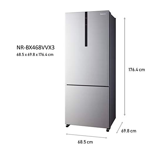 Panasonic 450 L 3 Star ( 2019 ) Inverter Frost-Free Double-Door Refrigerator (NR-BX468VVX3, Shining amazinggiftidea-com