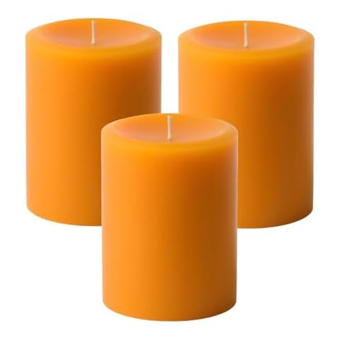 Mister Candle Orange Pillar Candles Set Cover