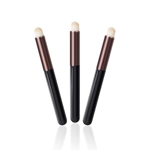 Lip Brush applicator Round Tip Synthetic On-the-Go for Beginners Makeup Brushes Tool(3 pieces)